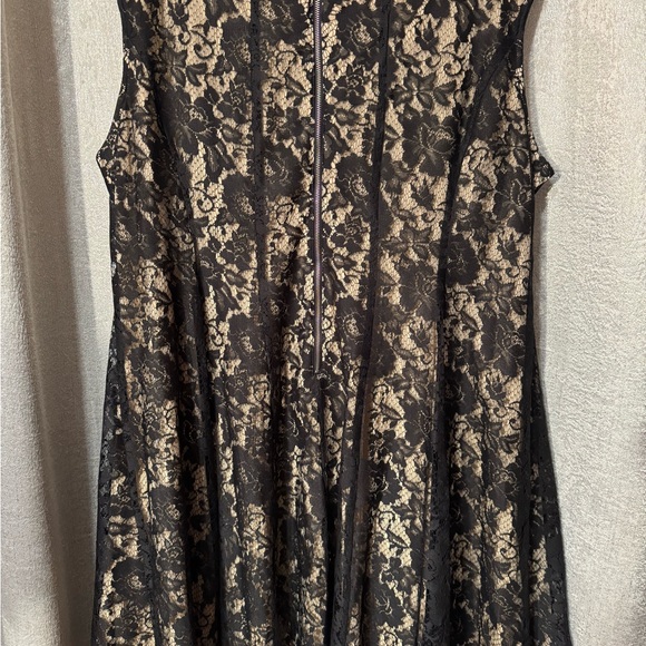 Metaphor Black and Gold Floral Midi Dress - Picture 3 of 5